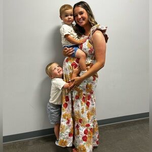 Maternity Listicle Floral Dress with Ruffle Detail